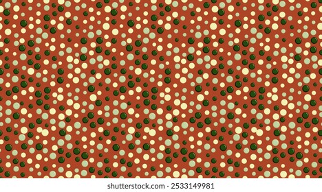 Patrón de lunares con manchas redondas de colores, ideal para telas textiles, Fondos de pantalla sin costuras y fondos abstractos con un toque geométrico.