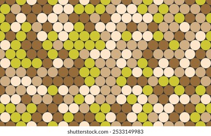 Patrón de lunares con manchas redondas de colores, ideal para telas textiles, Fondos de pantalla sin costuras y fondos abstractos con un toque geométrico.