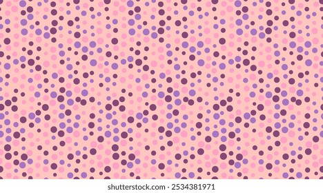 Polka padrão de pontos com coloridos pontos redondos, ideal para tecidos têxteis, papéis de parede sem costura, e fundos abstratos com um toque geométrico.