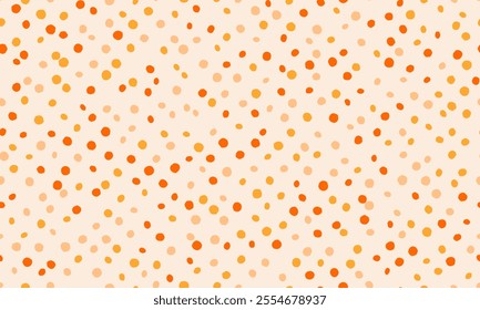 Polka dot pattern with colorful round spots, ideal for textile fabrics, seamless wallpapers, and abstract backgrounds with a geometric touch.