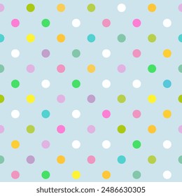 Polka Dot pattern, colorful seamless texture