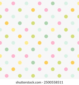 Polka Dot pattern, colorful seamless texture