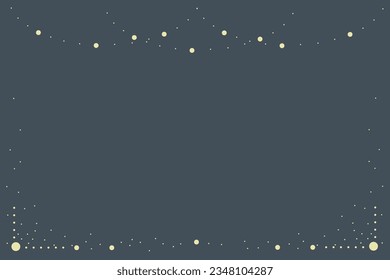 Polka dot pattern decoration frame.  Dark blue background wallpaper. Vector, illustration, EPS10
