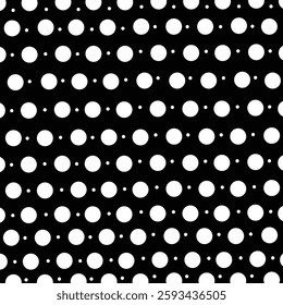 Polka Dot Pattern Design On Black Background