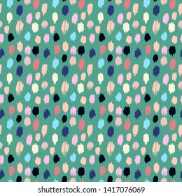 Polka Dot Pattern. Ikat geometric folklore ornament. Memphis vintage, retro style. Children, kids sketch drawing. 