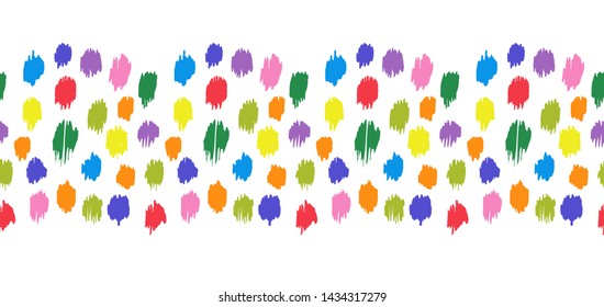 Polka Dot Pattern. Ikat geometric folklore ornament. Memphis vintage, retro style. Children, kids sketch drawing.