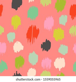 Polka Dot Pattern. Ikat geometric folklore ornament. Memphis vintage, retro style. Children, kids sketch drawing.