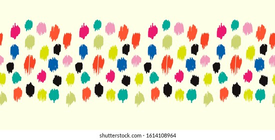Polka Dot Pattern. Ikat geometric folklore ornament. Memphis vintage, retro style. Children, kids sketch drawing.