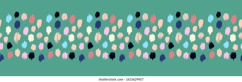 Polka Dot Pattern. Ikat geometric folklore ornament. Memphis vintage, retro style. Children, kids sketch drawing.