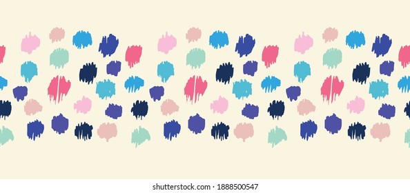 Polka Dot Pattern. Ikat geometric folklore ornament. Memphis vintage, retro style. Children, kids sketch drawing.