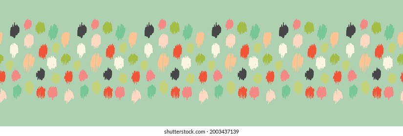 Patrón de puntos de polka. Ornamento de folclore geométrico Ikat. Memphis vintage, de estilo retro. Niños, niños dibujando.