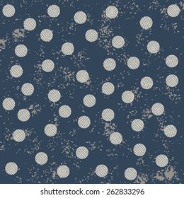 Polka dot pattern on blue