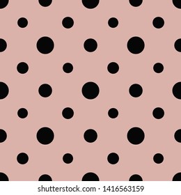 
polka dot pattern on pink background seamless vector background for clothing and wallpaper