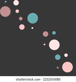 polka dot pattern in pastel tone. Colorful of polka dot with gray background. Polkadots look like line.