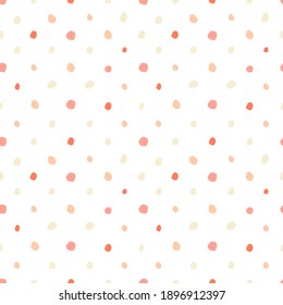 Polka dot pattern. Picture for clothes, shirts. Blush. Cute