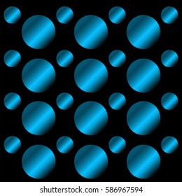 Polka dot pattern. Picture for clothes, shirts. Example of a tie, of a kerchief. Big and small circles.