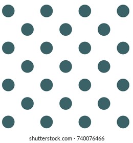Polka dot pattern. Picture for clothes, shirts. Example of a tie, of a kerchief. Fashionable colors in autumn 2017. Autumn colors. Shaded Spruce