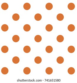 Polka dot pattern. Picture for clothes, shirts. Example of a tie, of a kerchief. Fashionable colors in autumn 2017. Autumn colors. Autumn Maple
