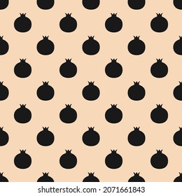 polka dot pattern, pomegranate fruit, trendy texture for textiles.