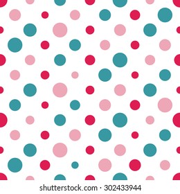 Polka Dot Pattern, Seamless Background