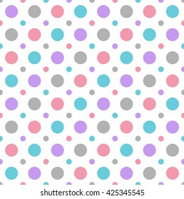 Polka Dot Pattern, Seamless Background.