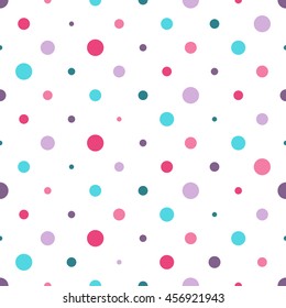 Polka Dot Pattern, Seamless Background.