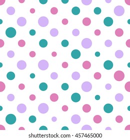 Polka Dot Pattern, Seamless Background.