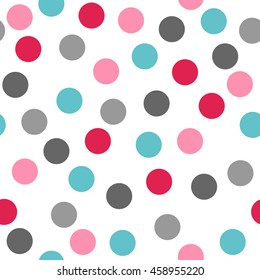 Polka Dot Pattern, Seamless Background.