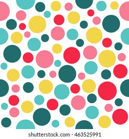 Polka Dot Pattern, Seamless Background.