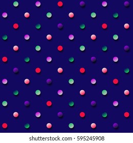 Polka dot pattern. Seamless background. Modern trendy