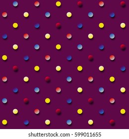 Polka dot pattern. Seamless background. Modern trendy design
