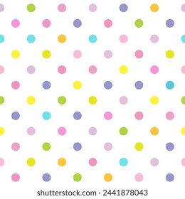 Polka Dot pattern, seamless texture colorful pattern