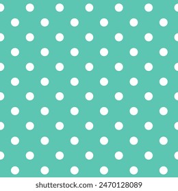 Polka Dot pattern, seamless texture green and white pattern