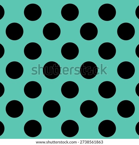 Polka Dot pattern, seamless texture green and black pattern. eps 10