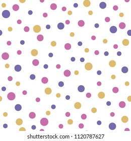 Polka Dot Pattern, Seamless Vector Background.