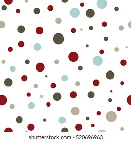 Polka Dot Pattern, Seamless Vector Background.