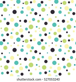 Polka Dot Pattern, Seamless Vector Background