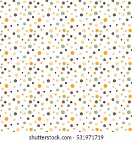 Polka Dot Pattern, Seamless Vector Background.