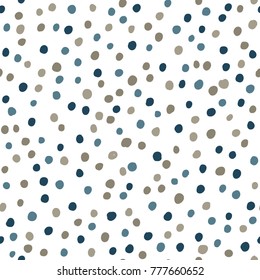 Polka Dot Pattern, Seamless Vector Background.