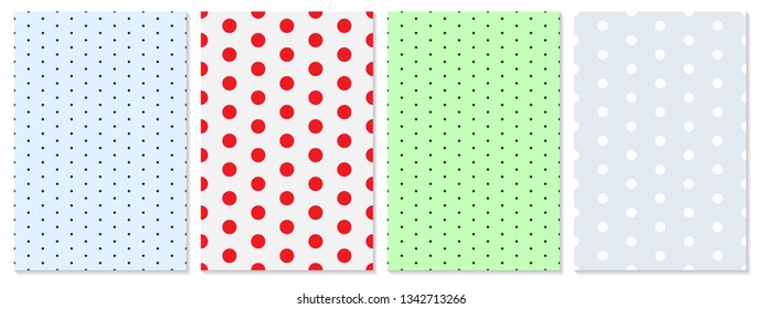 Polka dot pattern vector. Baby background. Set of template dots. Eps10.