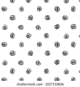 Polka dot pattern vector illustration in hand drawn style. Abstract sketch doodle wallpaper. Pattern for textile, fabric,wrapping paper.