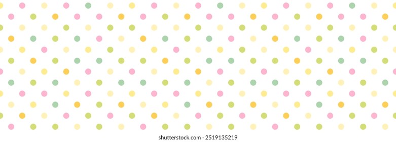 Polka Dot banner padrão web, textura colorida sem emenda