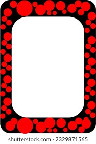 polka dot patterned frame vector 