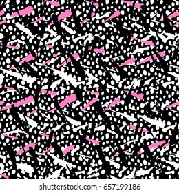  Polka Dot pattern.Textile ink brush strokes texture in doodle grunge style. Handdrawn trendy design with authentic and unique scrapes,  blotted background for a logo, cards, invitations, posters