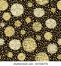  Polka Dot pattern.Textile ink brush strokes texture in doodle grunge style. Handdrawn trendy design with authentic and unique scrapes,  blotted background for a logo, cards, invitations, posters