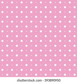 Polka dot pink vector seamless pattern
