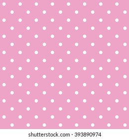 Polka dot pink vector seamless pattern
