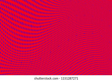 Polka dot pop art halftone pattern. Gradient dots background. Modern vector illustration. Abstract curves. Points backdrop. Bright colors dotted spotted pattern