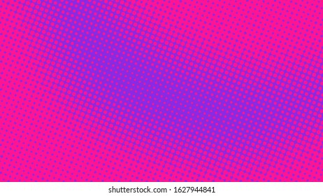 Polka dot pop art magenta with purple background