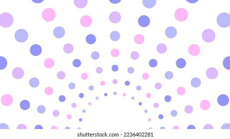 Polka dot radiant design background.